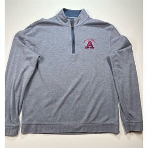 Johnnie-O Casual 1/4 Zip Avon Old Farm Embroidered Logo Meteor Blue Size Medium